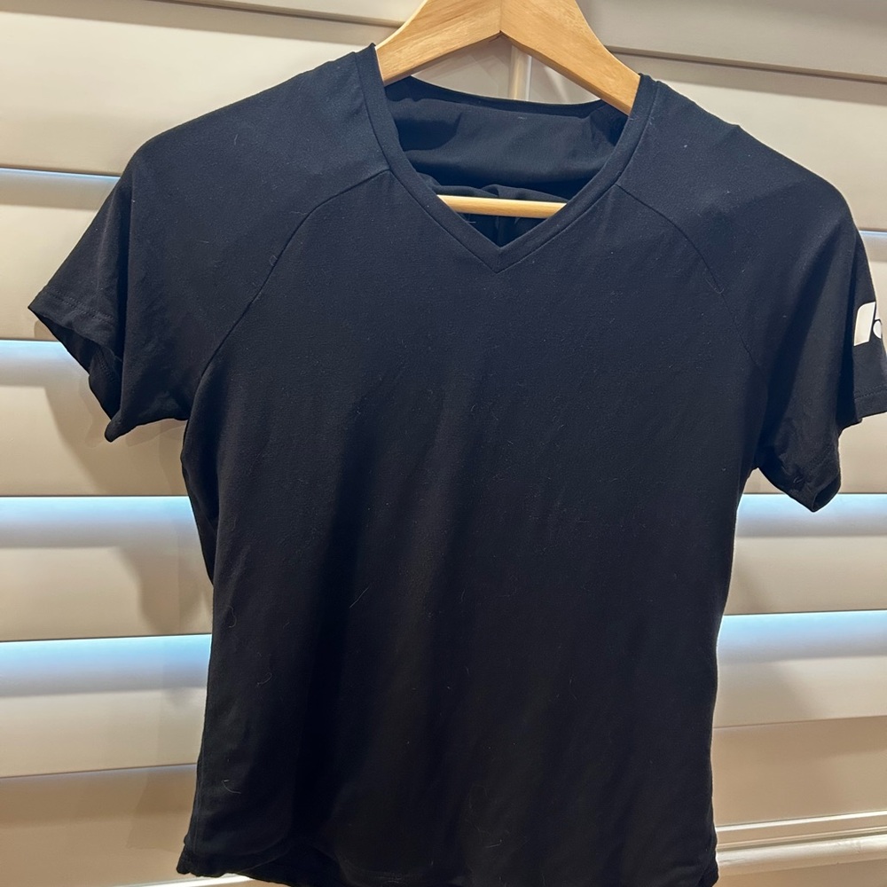 Womens Forme Core Posture-Correcting Black V-Neck T-Shirt